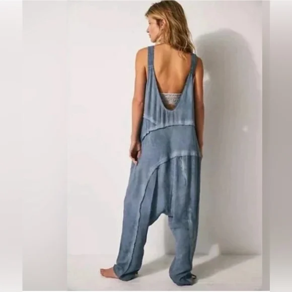 Free People Intimately Act Natural Shapeless Romper Oversized Relaxed Fit Sz XS - Picture 2 of 8